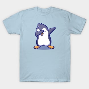 Cute Penguin Dabbing Cartoon T-Shirt